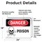 Signmission Poison Danger Sign, Vinyl Decal, 24in W x 18in L, 2PK OS-2PACK-DS-D-1824-L-1531 - alternate 7